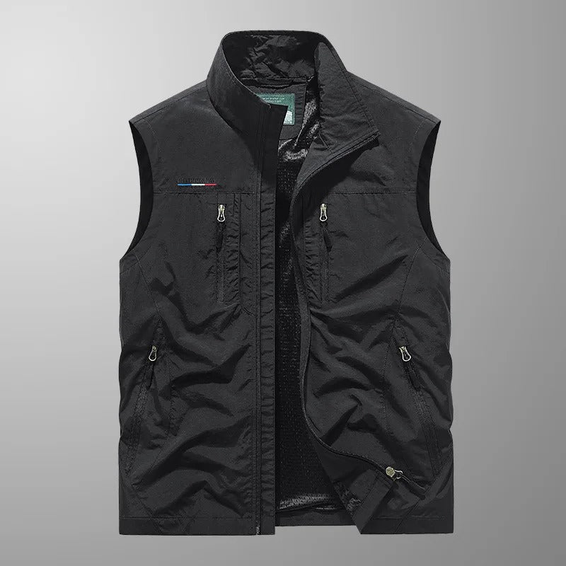 Darius - Stijlvolle Bodywarmer met Meerdere Ritsen