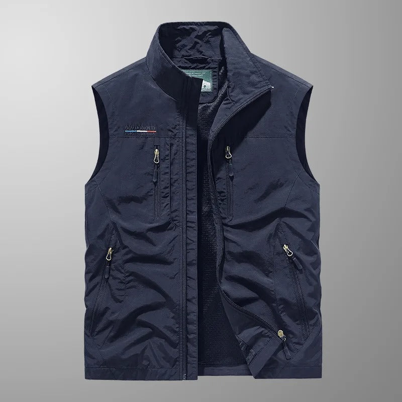 Darius - Stijlvolle Bodywarmer met Meerdere Ritsen