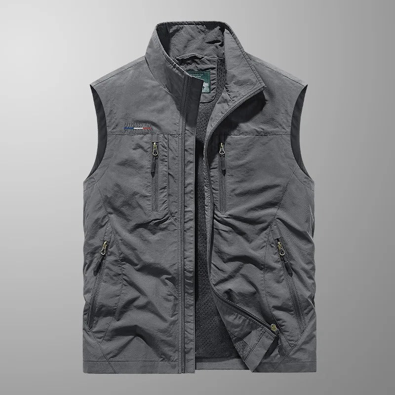 Darius - Stijlvolle Bodywarmer met Meerdere Ritsen