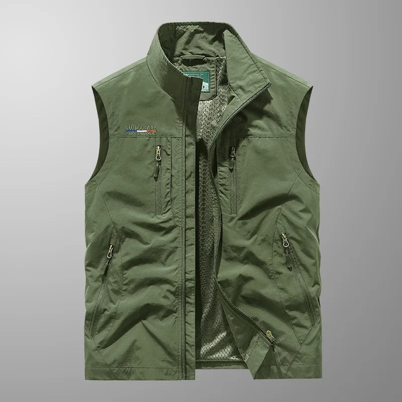 Darius - Stijlvolle Bodywarmer met Meerdere Ritsen