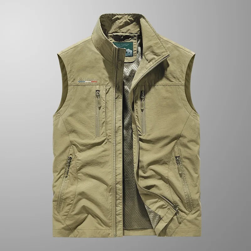 Darius - Stijlvolle Bodywarmer met Meerdere Ritsen