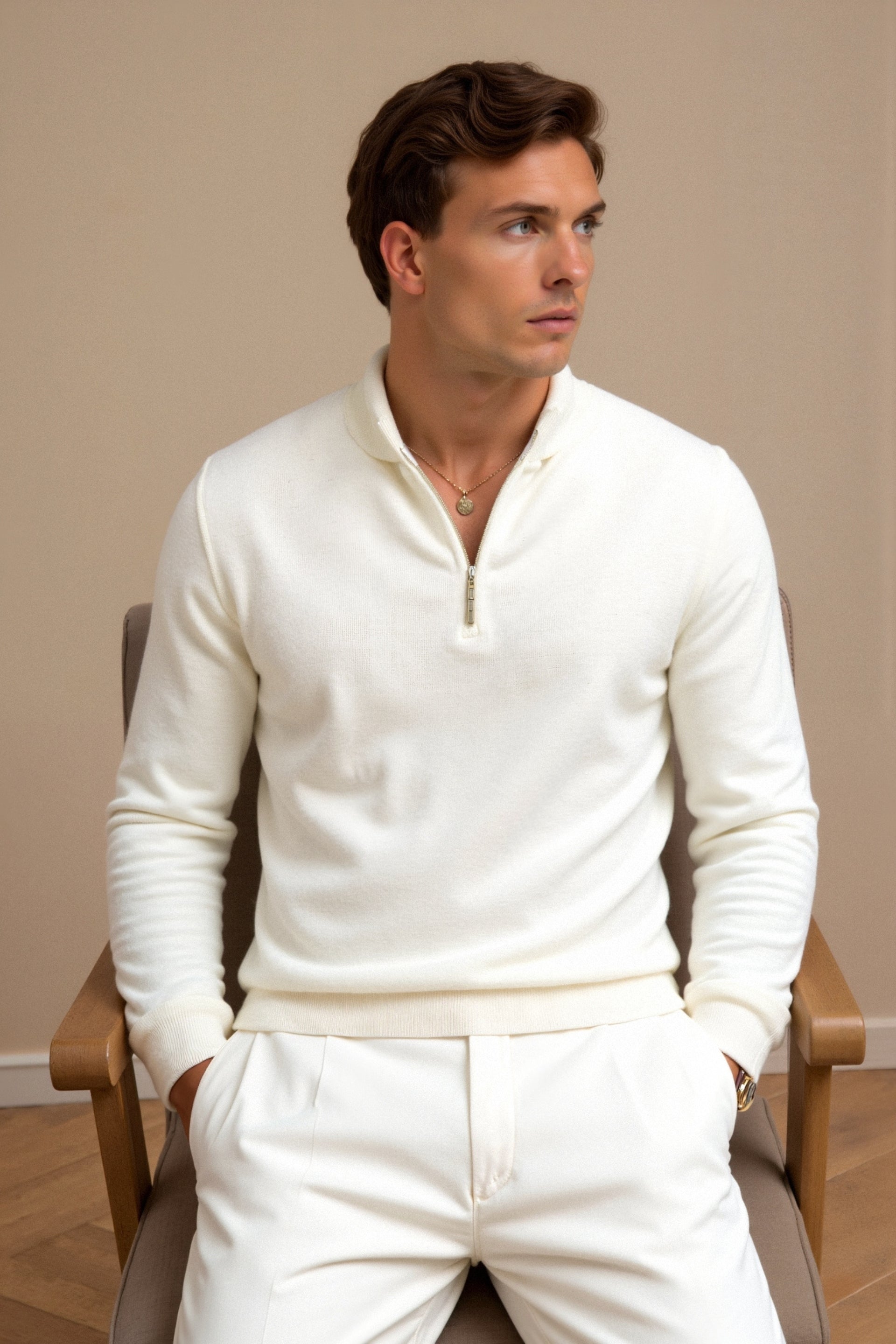 Ted - Quarter Pullover voor Heren