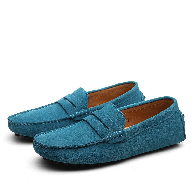 Modestio's Italiaanse Retro Suede Loafers voor Heren Old Money | v2