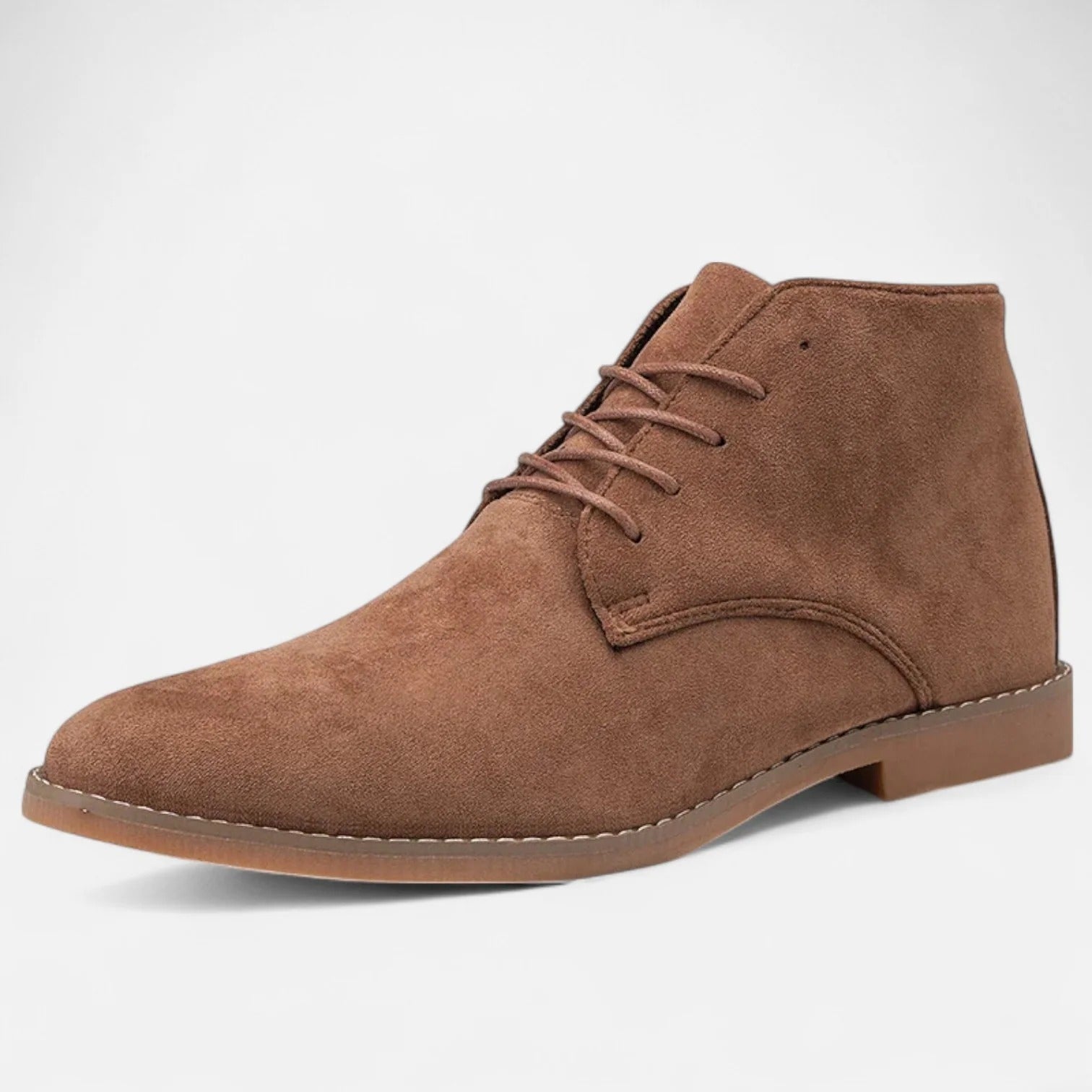 Heren Veterschoen Enkellaars – Bruin Suède Klassieke Look Business