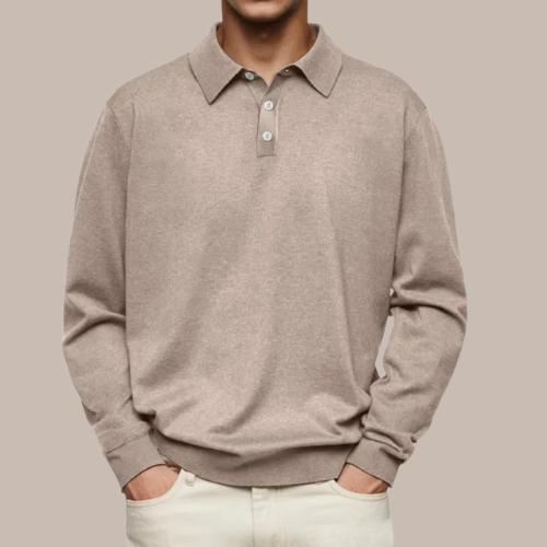 Vincent - Old Money Polo met lange mouwen