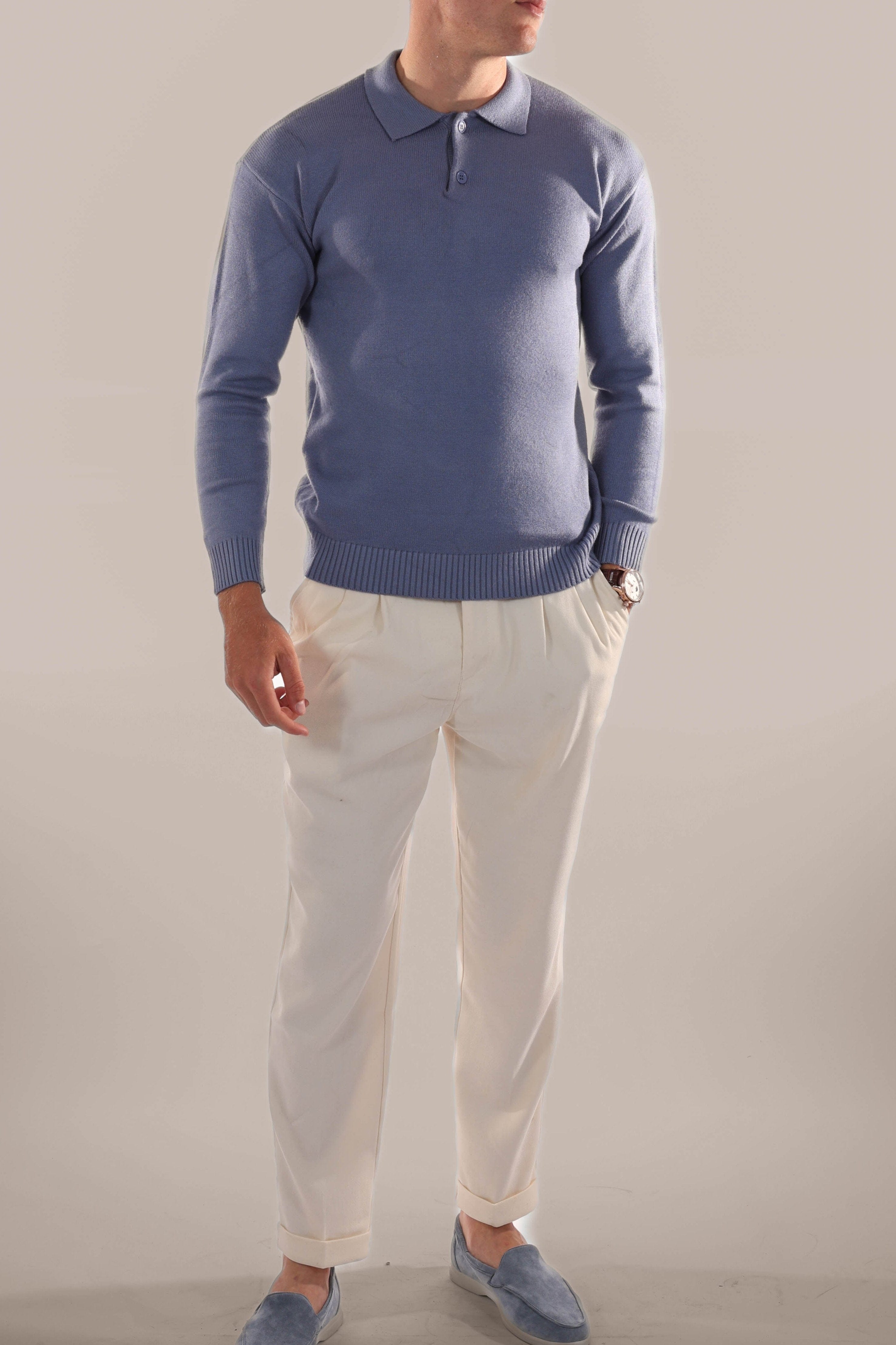 Vincent - Old Money Polo met lange mouwen