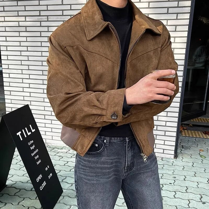 Anastasio - Vintage Heren Lederjacket in Zwart en Bruin