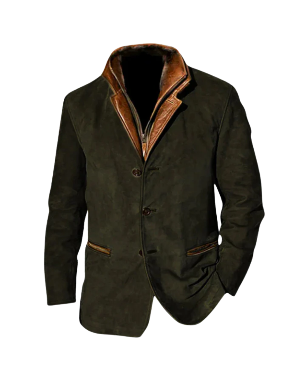 Heren Blazer Jas – Luxe Suede Jasje