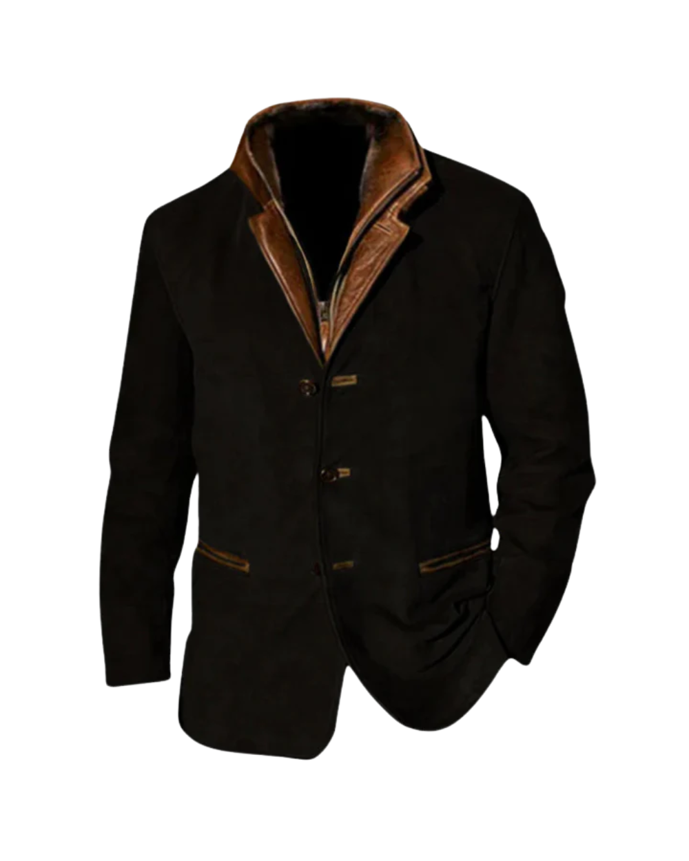Heren Blazer Jas – Luxe Suede Jasje