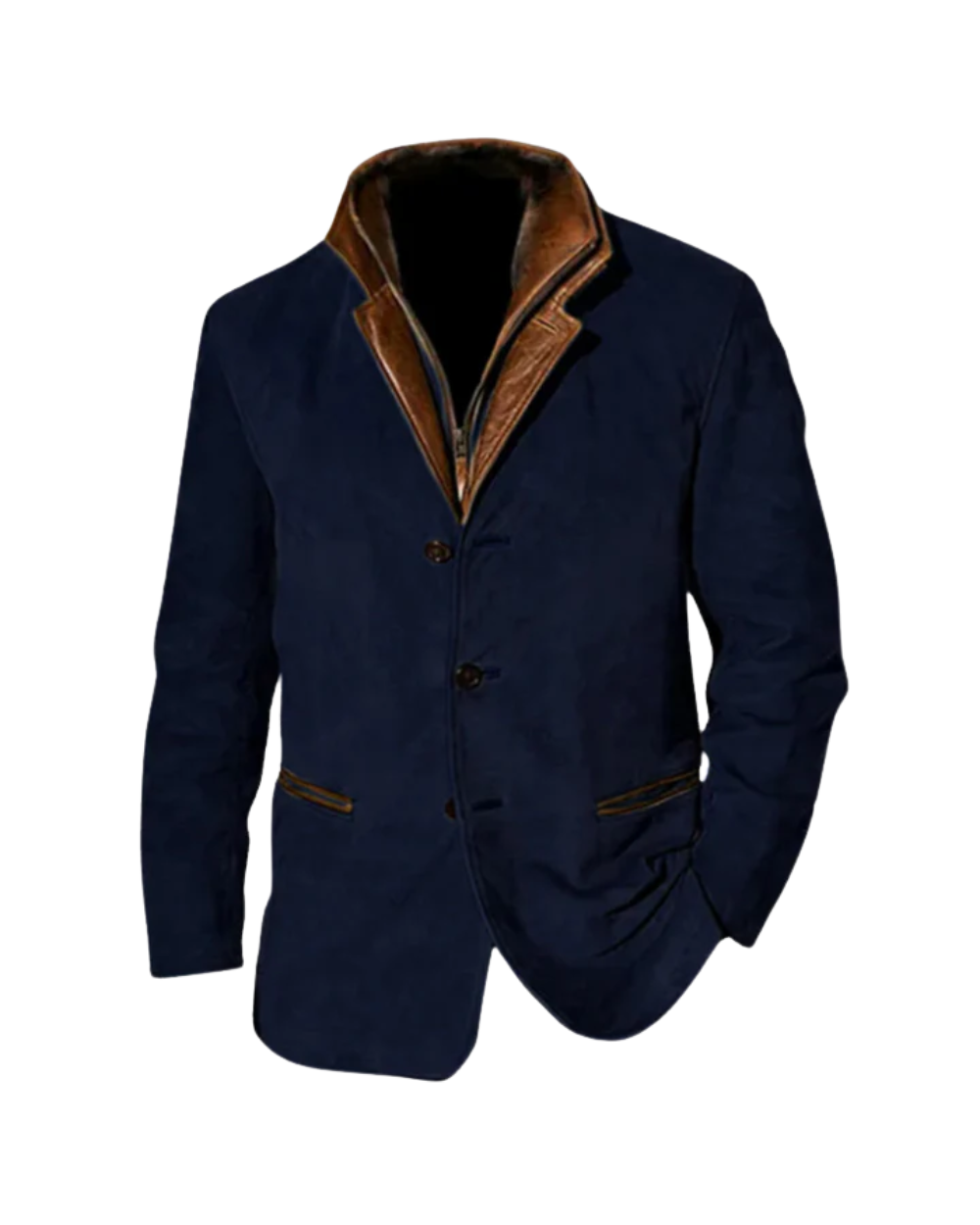 Heren Blazer Jas – Luxe Suede Jasje