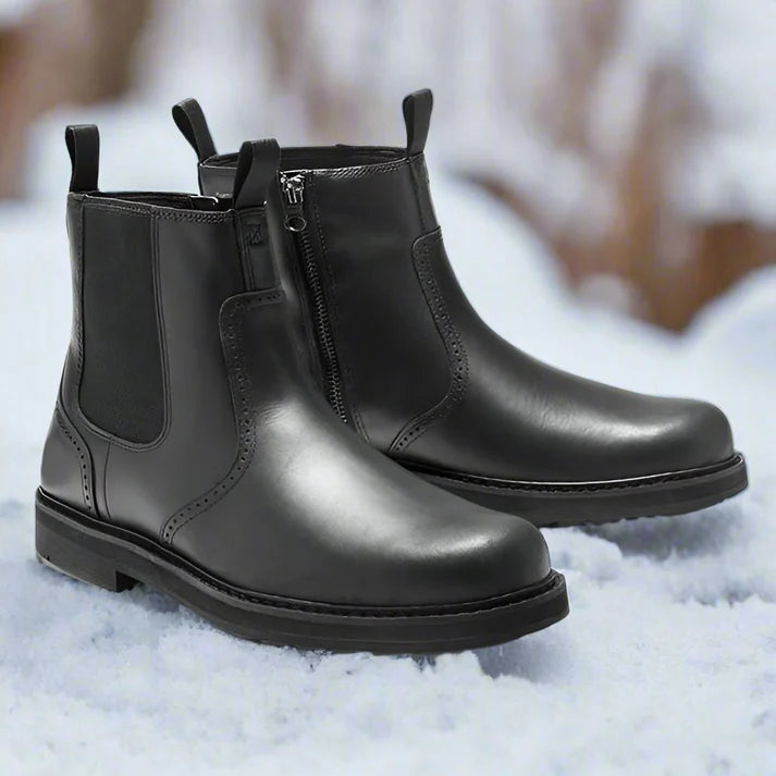 Winter Chelsea-laarzen van PU-leer met rits voor heren