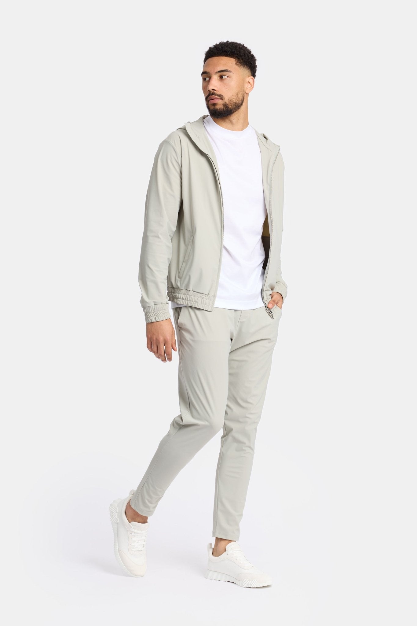 Cloudy Lichtwit Techsuit met Capuchon | Modestio