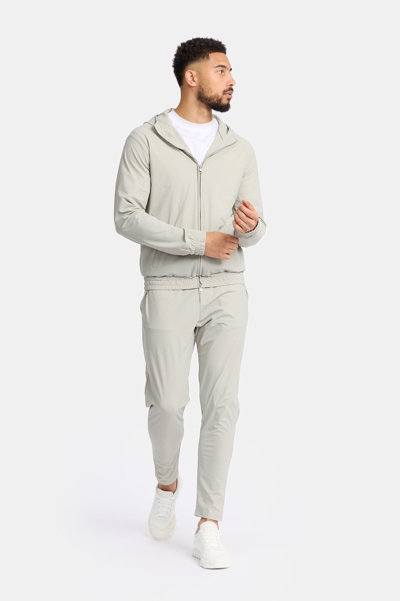 Cloudy Lichtwit Techsuit met Capuchon | Modestio