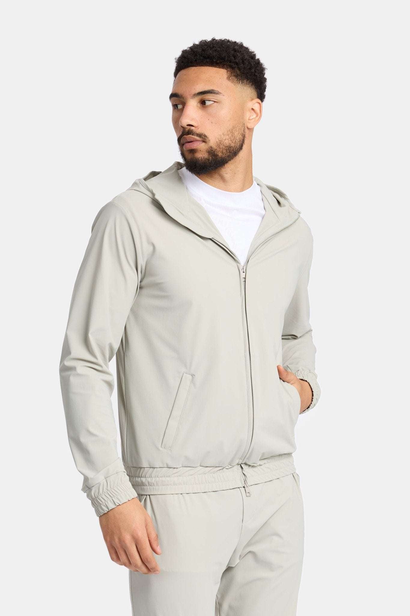 Cloudy Lichtwit Techsuit met Capuchon | Modestio