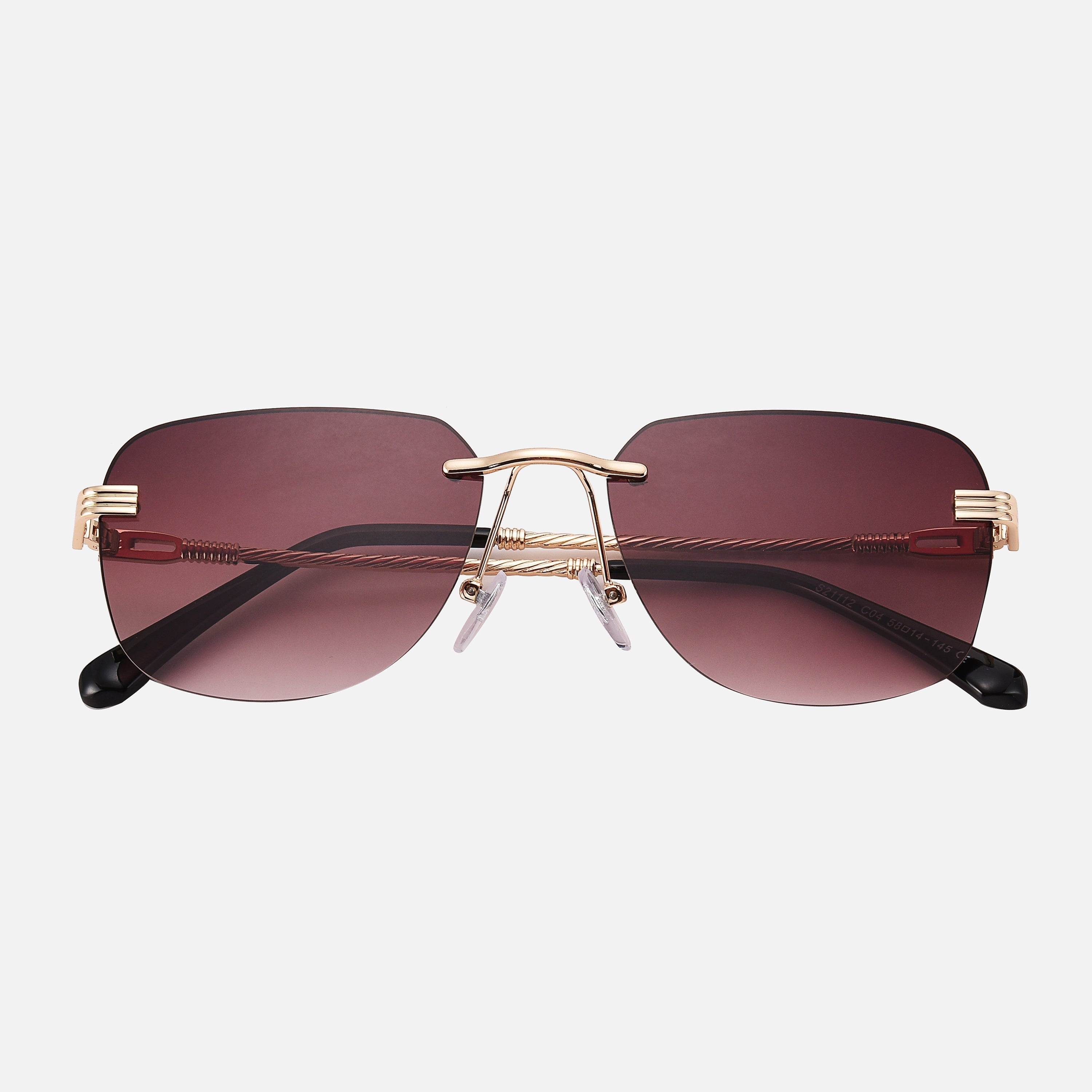 Zonnebril Dames met UV-400 Bescherming en Anti-Kras Coating – Unisex Metaal Gouden Montuur 3