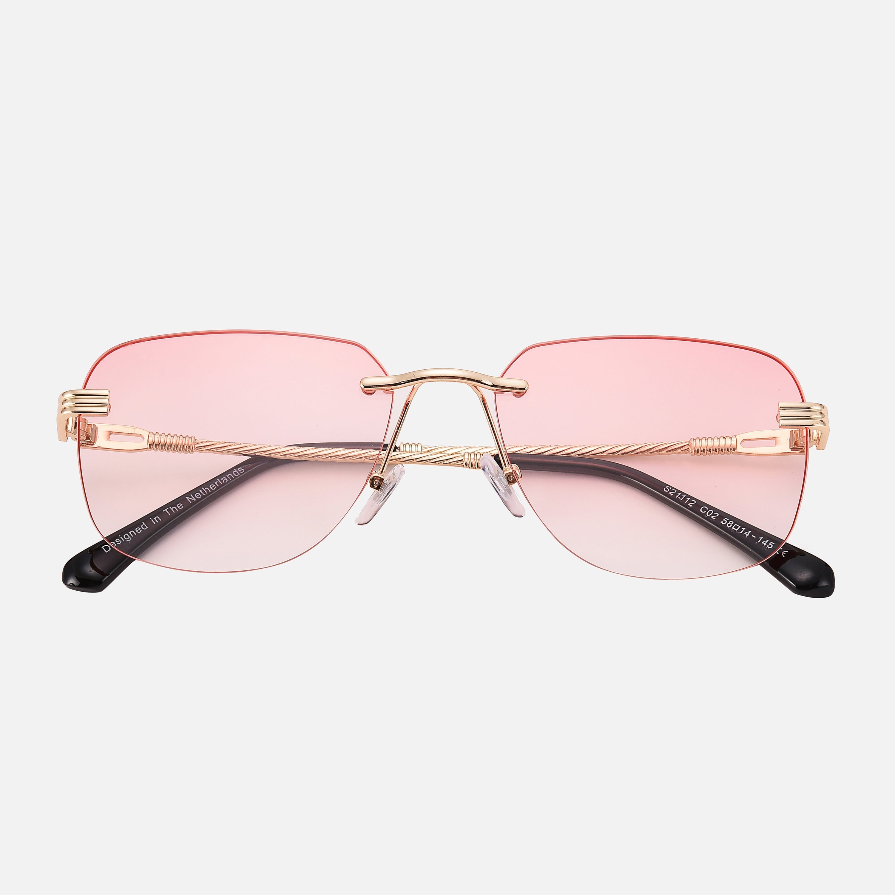 Zonnebril Dames met UV-400 Bescherming en Anti-Kras Coating – Unisex Metaal Gouden Montuur 5