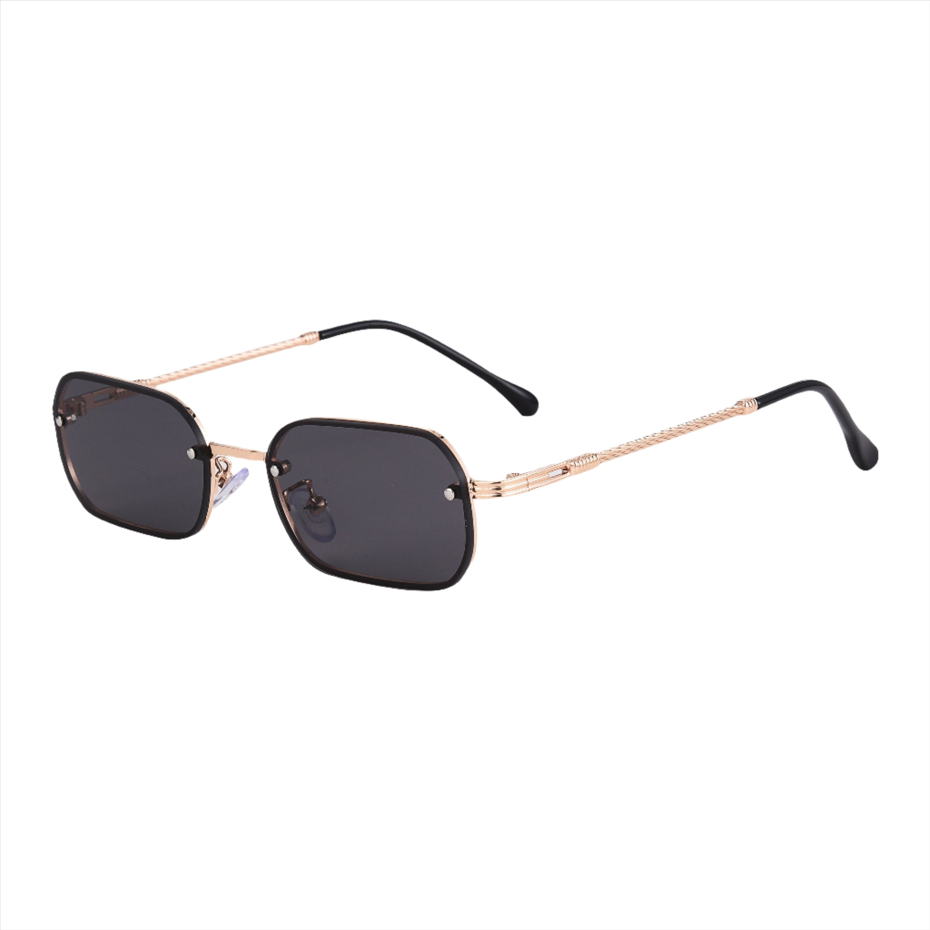 Zonnebril UV-400 Bescherming met Antikras Coating – Unisex Metaal/Goud Frame voor Optimale Oogveiligheid 0