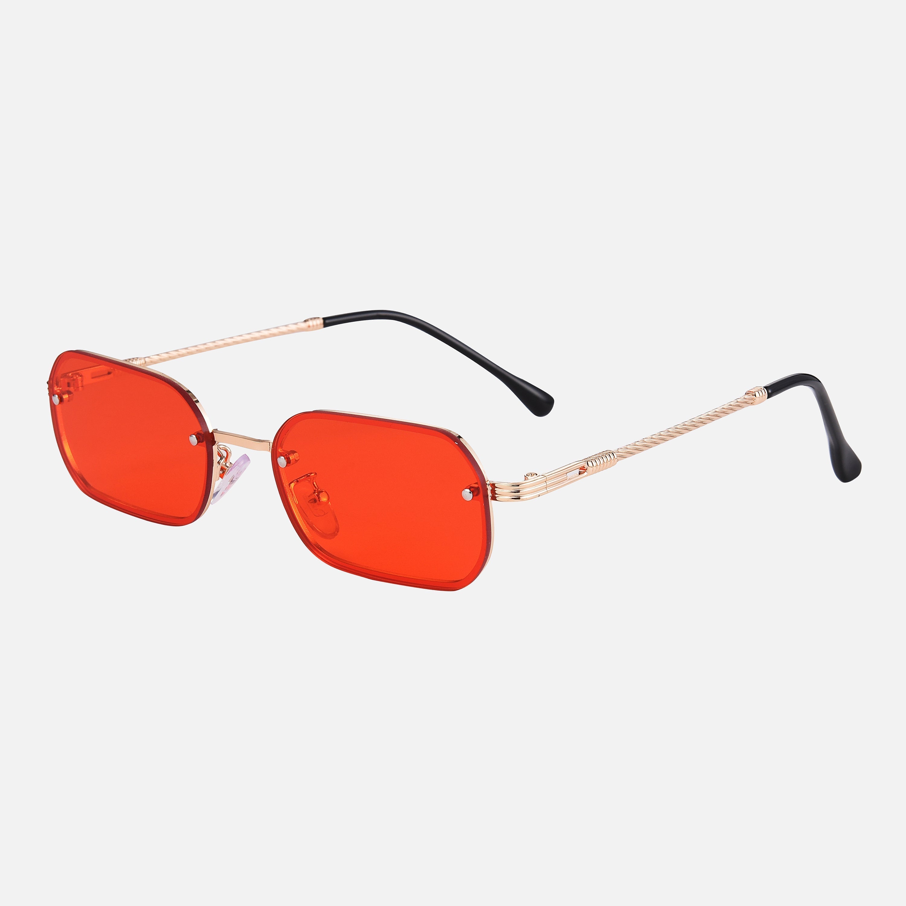 Zonnebril UV-400 Bescherming met Antikras Coating – Unisex Metaal/Goud Frame voor Optimale Oogveiligheid 2