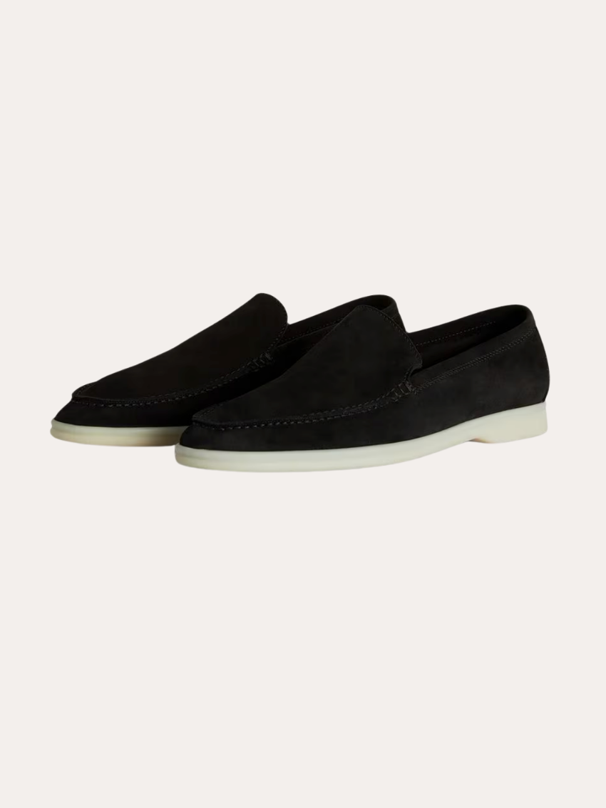 Alessandro - Zwarte Suède Loafers voor Mannen