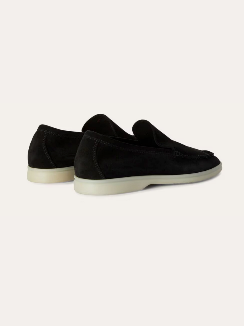 Alessandro - Zwarte Suède Loafers voor Mannen